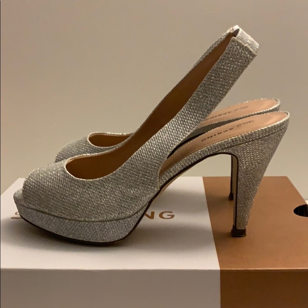 Call it Spring Silver Sparkly Heels - Picture 3 of 6